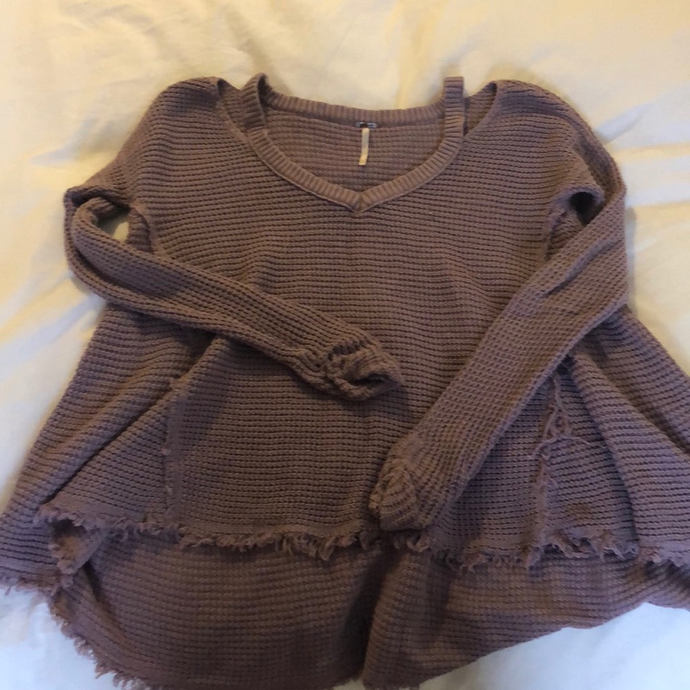 Purple Free People knit sweater size S